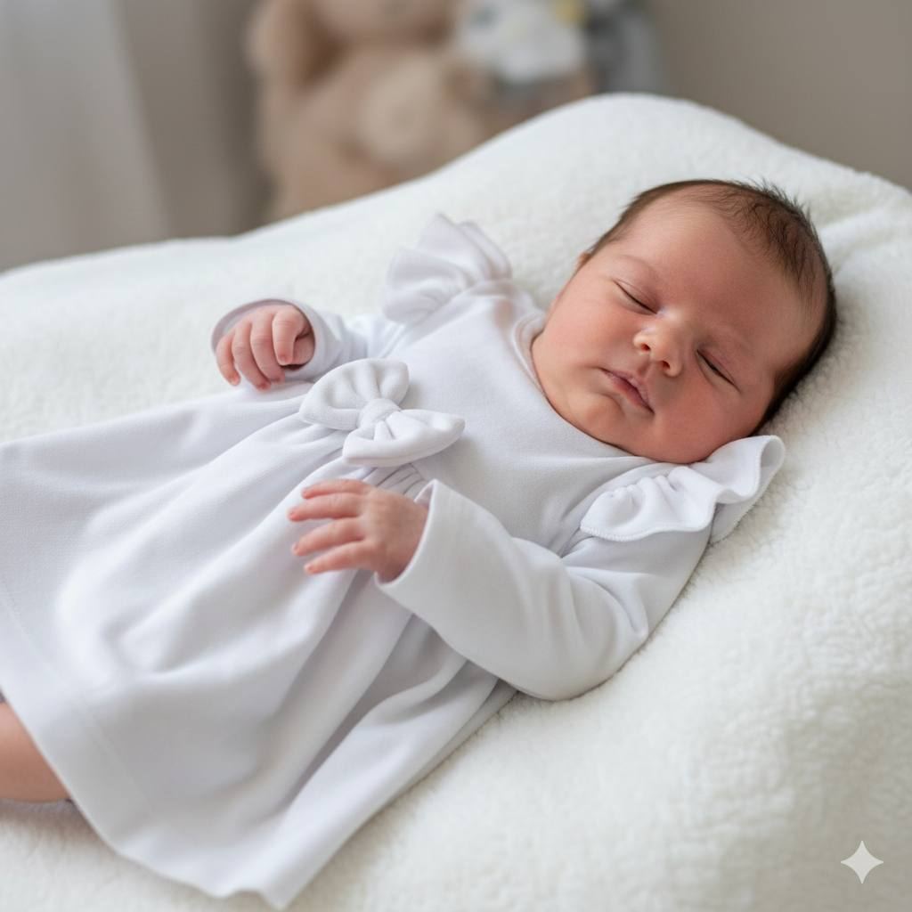 Дитяча сукня-боді з крильцями у білому кольорі