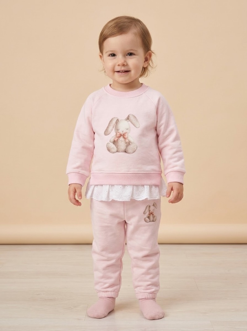 Дитячий костюм Bunny для дівчинки ніжно- рожевий на осінь та весну